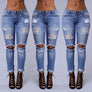 Women's Skinny Ripped Jeans Size (S-XXL)