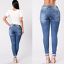 Women's Embroidery stretch jeans Size (S-3XL)