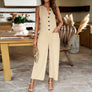 Feminine Temperament Elegant and Pure Color Jumpsuit
Size (S-XL)