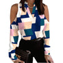 Women's Long Sleeve Off-shoulder Printed Shirt Size (S-3XL)