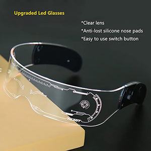 LED Luminous Futuristic Style Glasses