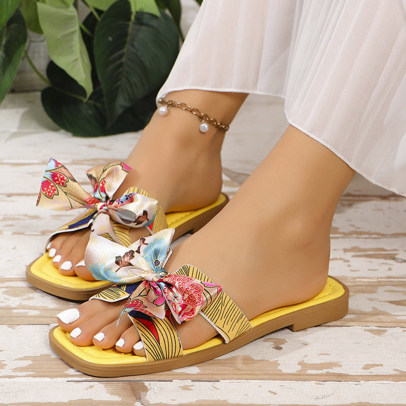 Women's Summer Ribbon Bow Sandals