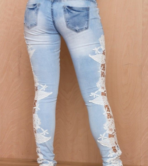 Women's Lace jeans Size (S-XL)