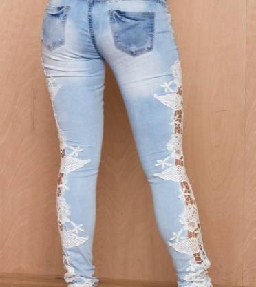 Women's Lace jeans Size (S-XL)