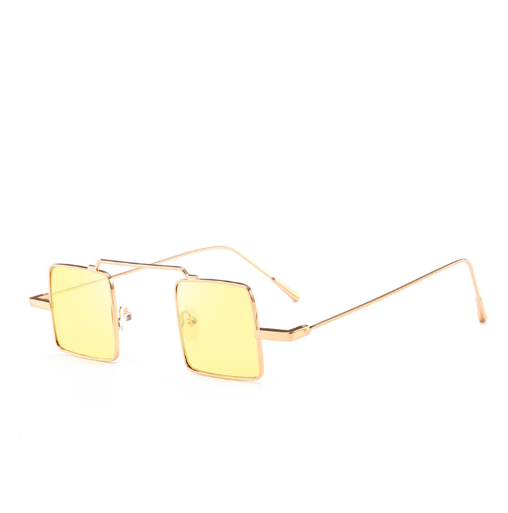 Women's Multicolored personality metal small box sunglasses