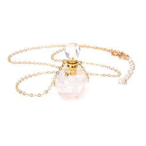 Women crystal pendant Perfume bottle necklace