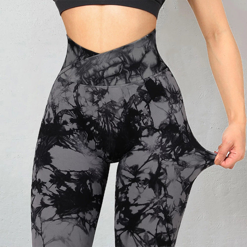 Women's Seamless Tie Dye Leggings Size (S-L)