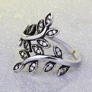 Women's Tree of Life Black Vintage Rings