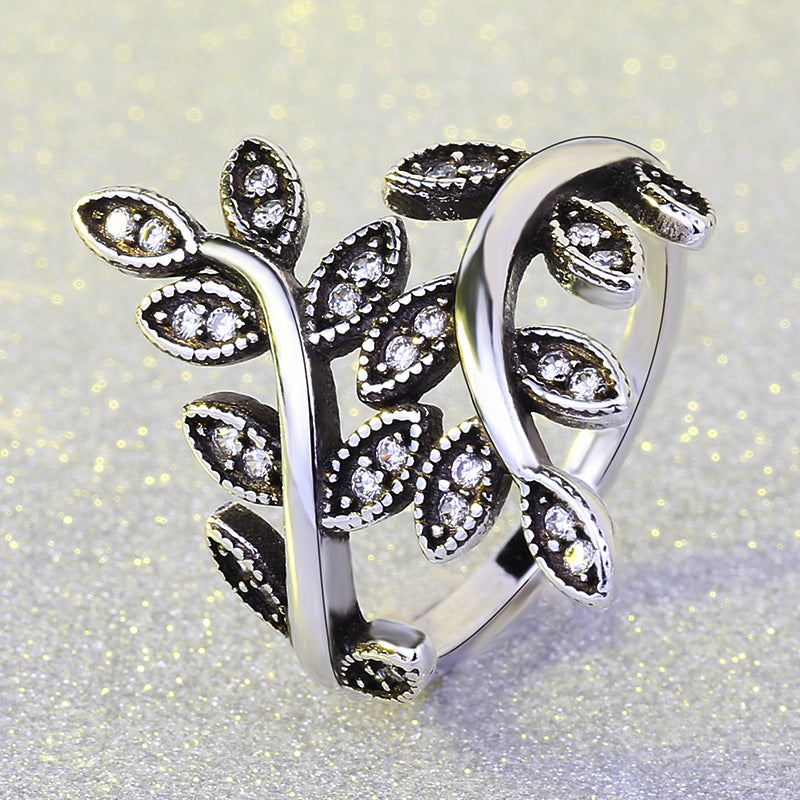 Women's Tree of Life Black Vintage Rings