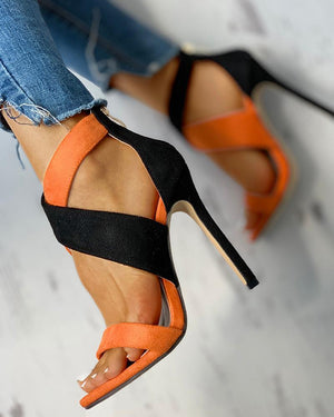 Women's Fashion Pumps With Color Matching Style