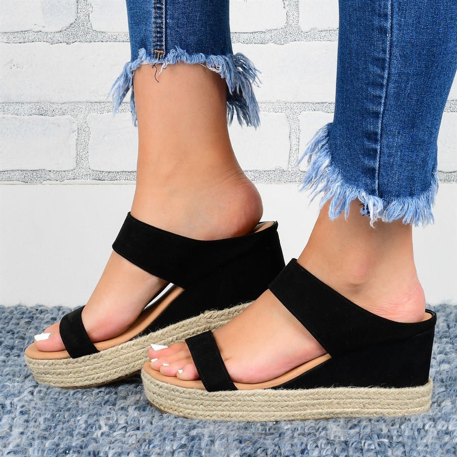 Women's Hemp High Wedge Sandals