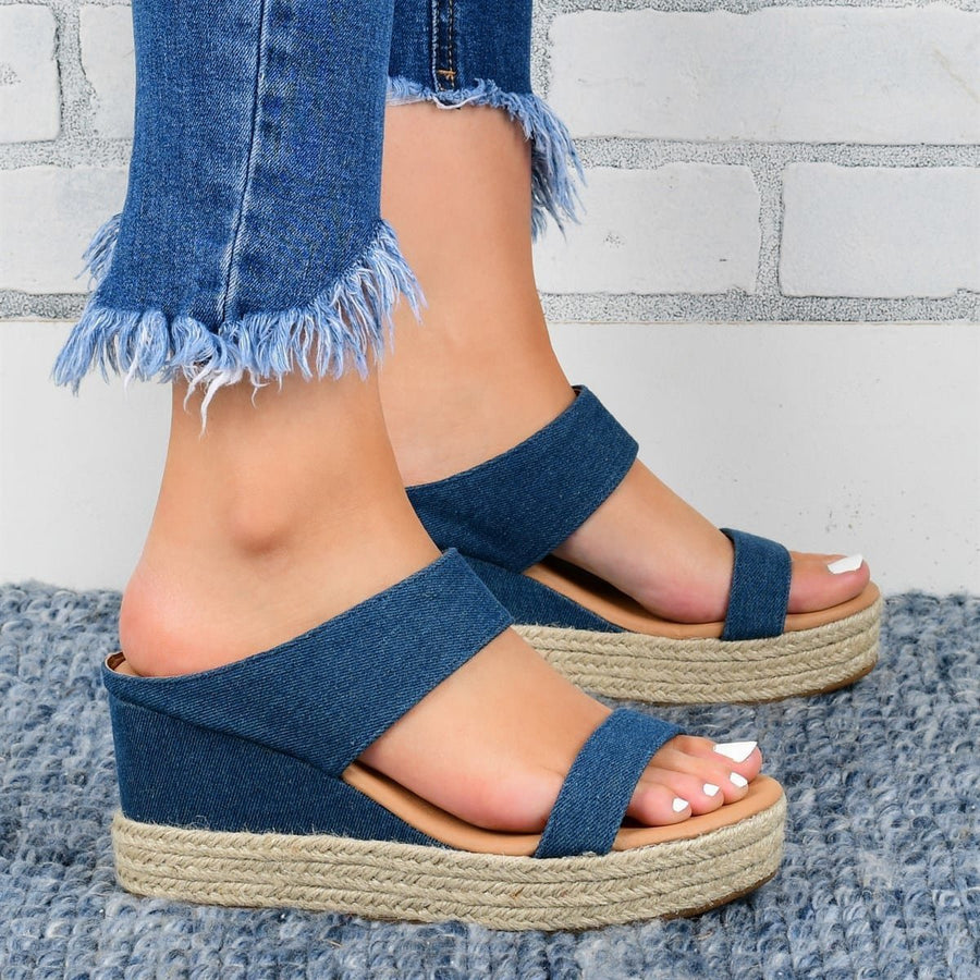 Women's Hemp High Wedge Sandals