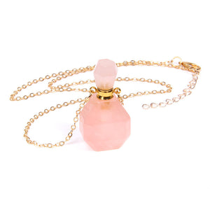 Women crystal pendant Perfume bottle necklace