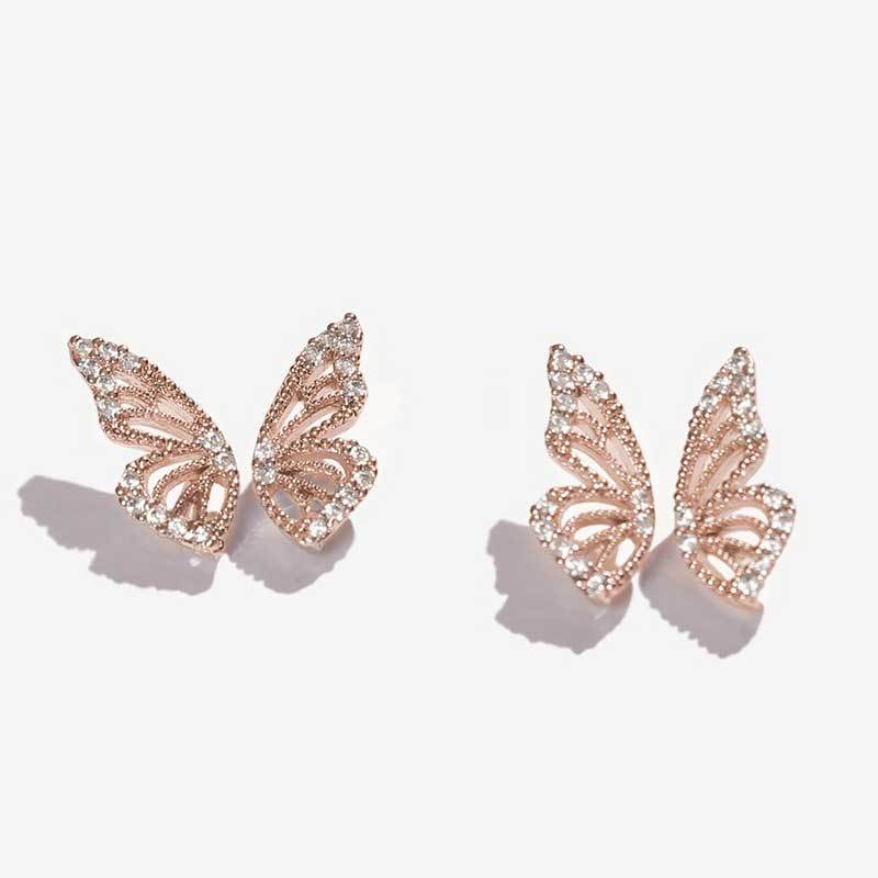 Women's Exaggerated Bohemian Crystal Butterfly Earrings