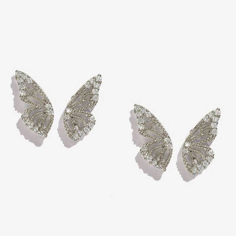 Women's Exaggerated Bohemian Crystal Butterfly Earrings