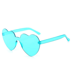 Women's Love Shape Ocean Piece Personality Sunglasses