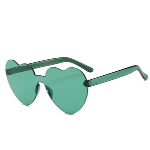 Women's Love Shape Ocean Piece Personality Sunglasses