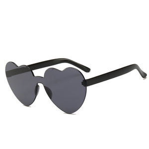 Women's Love Shape Ocean Piece Personality Sunglasses