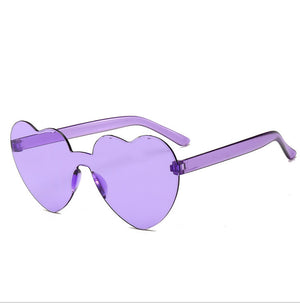 Women's Love Shape Ocean Piece Personality Sunglasses