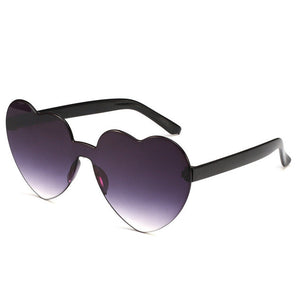 Women's Love Shape Ocean Piece Personality Sunglasses