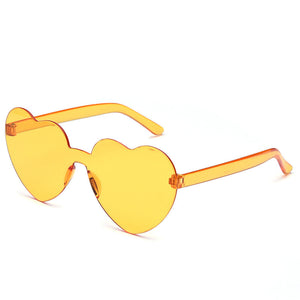 Women's Love Shape Ocean Piece Personality Sunglasses