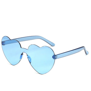 Women's Love Shape Ocean Piece Personality Sunglasses