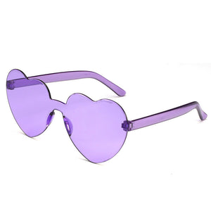 Women's Love Shape Ocean Piece Personality Sunglasses