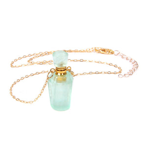 Women crystal pendant Perfume bottle necklace