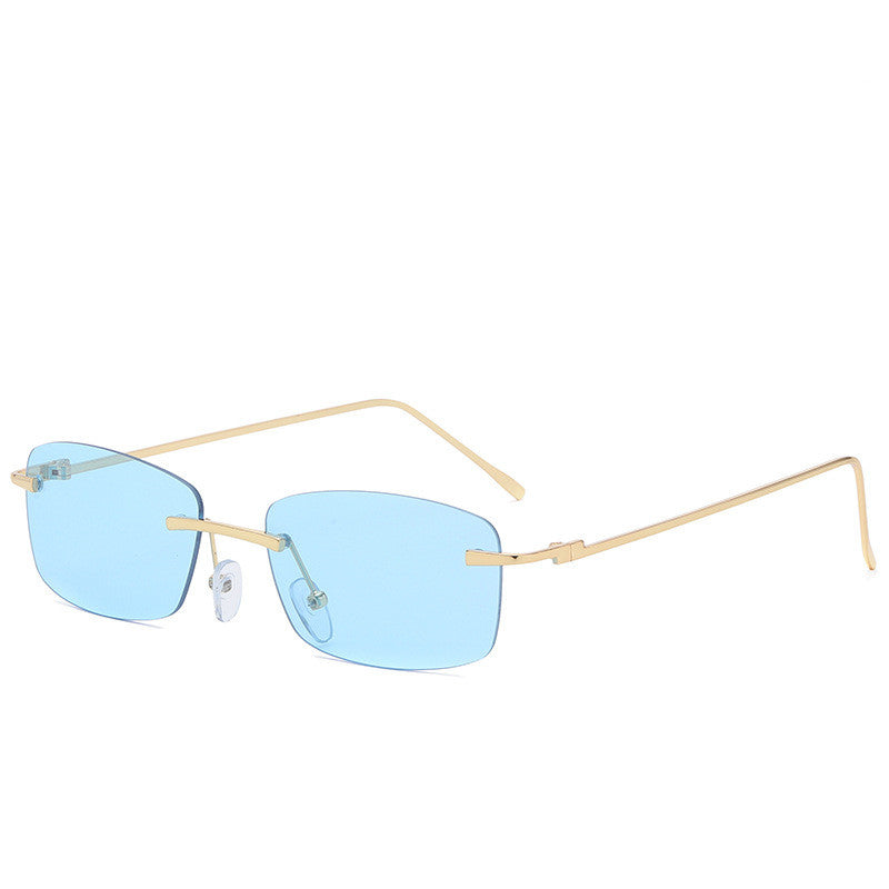 Women's Fashion Rimless Cut-edge Ocean Lens Sunglasses