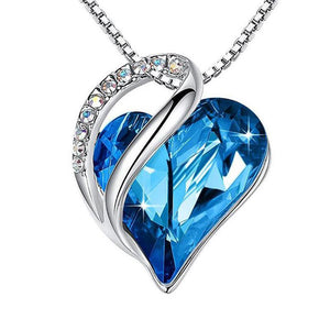 Women's 925 Sliver Heart Shaped Geometric Necklace