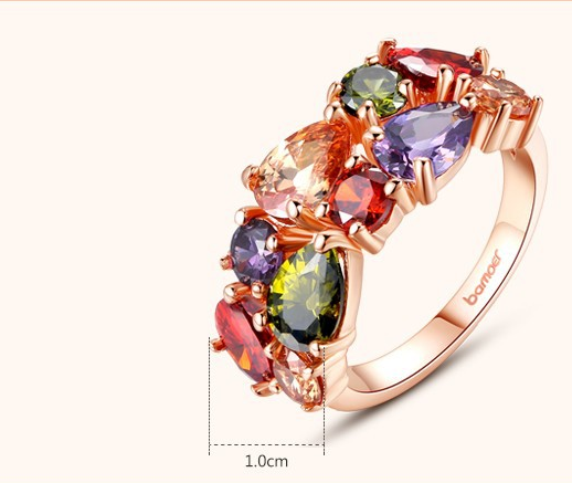 Women's Colored zircon rings