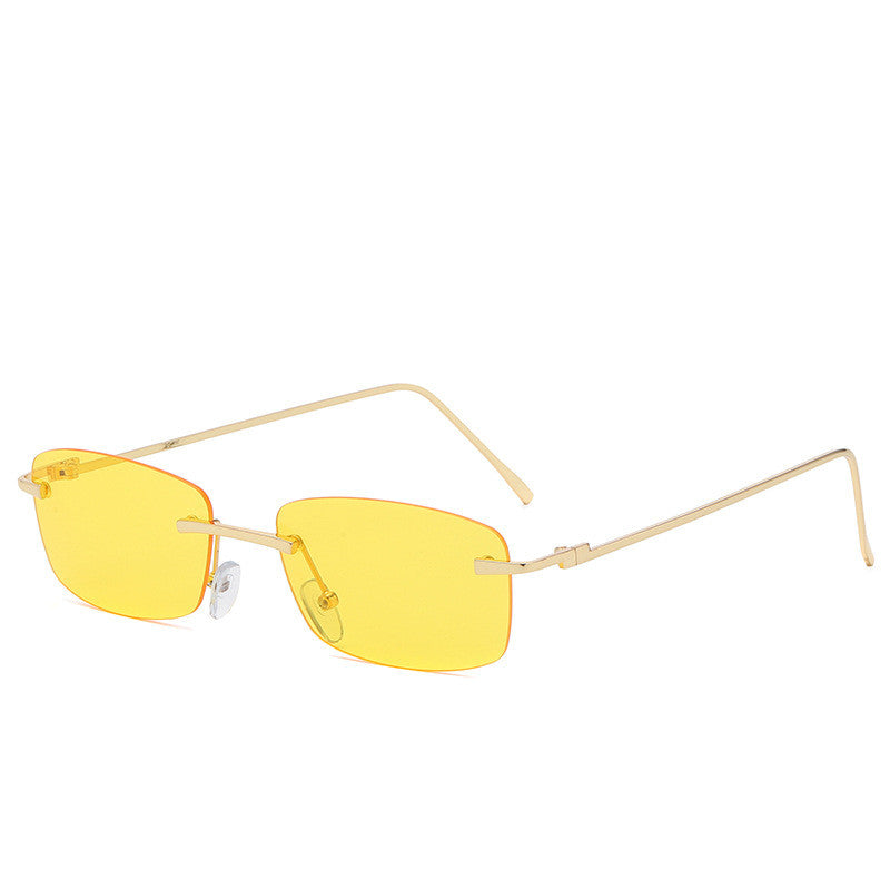 Women's Fashion Rimless Cut-edge Ocean Lens Sunglasses