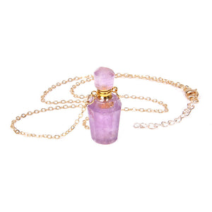 Women crystal pendant Perfume bottle necklace