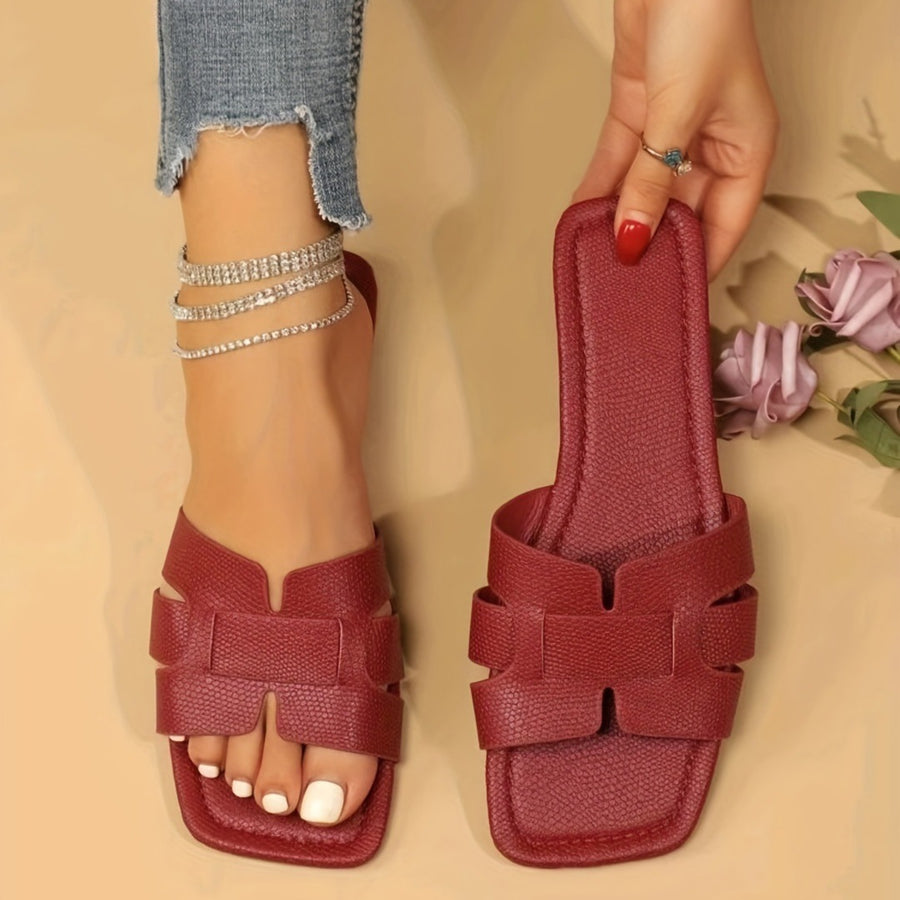 Women's Square Toe Flat Sandals