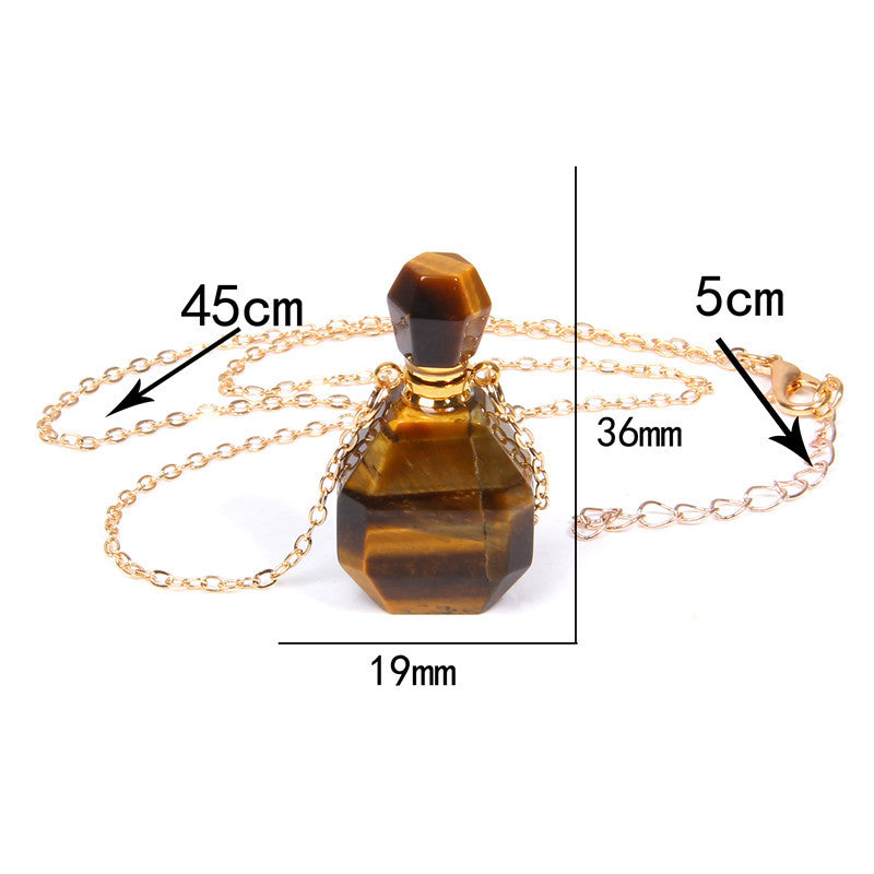 Women crystal pendant Perfume bottle necklace