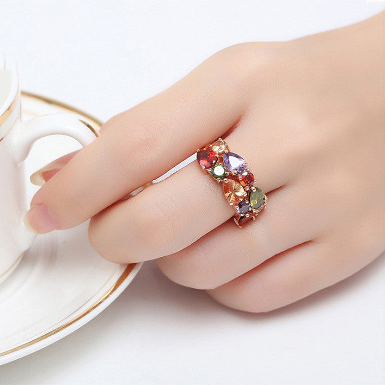 Women's Colored zircon rings