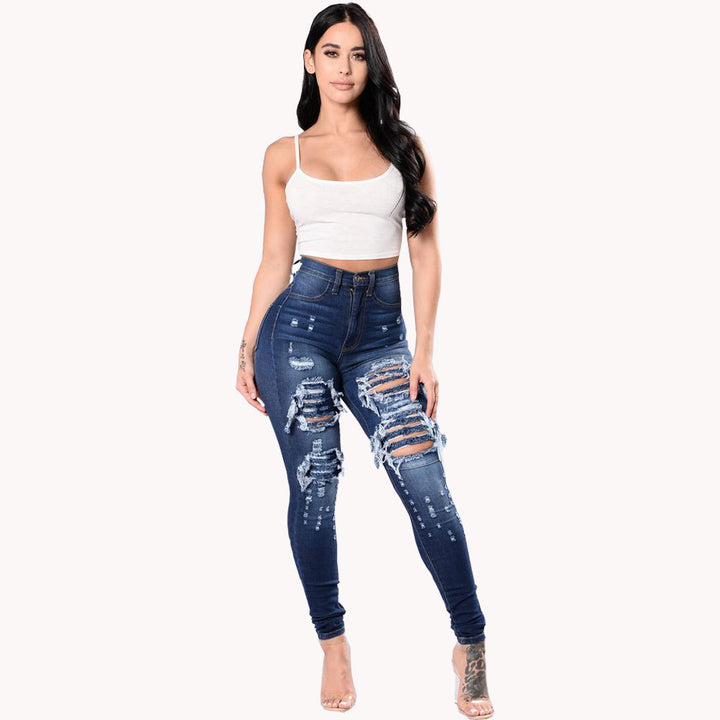 Women's Baggy Graffiti Print Casual Jeans Size (S-3XL)