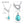 Women's 925 Sterling Silver Infinity Turquoise Drop Necklace