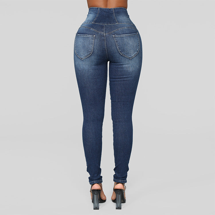 Women's High Waist Slim Jeans 
Size (S-5XL)