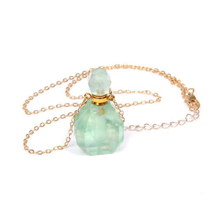 Women crystal pendant Perfume bottle necklace