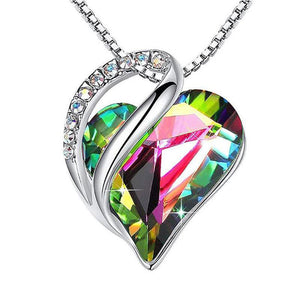 Women's 925 Sliver Heart Shaped Geometric Necklace