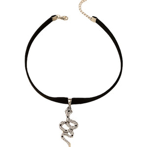 Women's Snake Cobra Chokers Witchy Gothic Grunge Collar Velvet Necklace