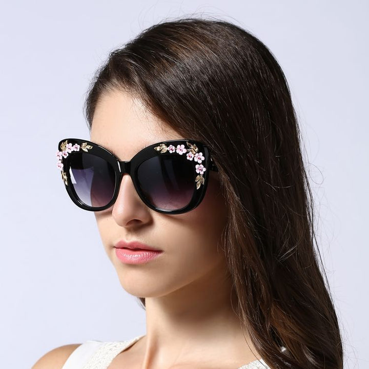 Women's Cool Colorful Flower Sunglasses