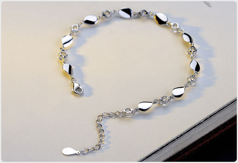 Women's Diamond-encrusted 925 sterling silver bracelet