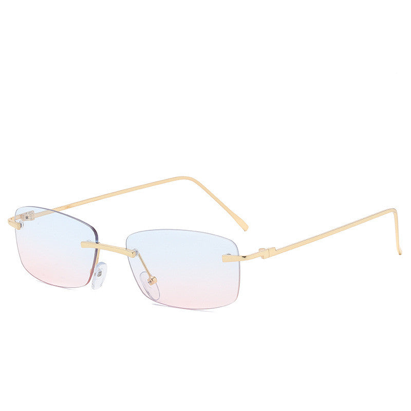 Women's Fashion Rimless Cut-edge Ocean Lens Sunglasses