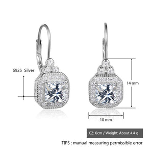 Women's S925 sterling silver rhinestone earrings