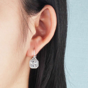 Women's S925 sterling silver rhinestone earrings