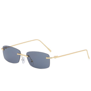 Women's Fashion Rimless Cut-edge Ocean Lens Sunglasses