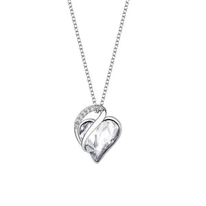 Women's 925 Sliver Heart Shaped Geometric Necklace