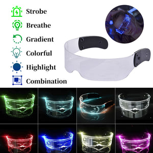 LED Luminous Futuristic Style Glasses